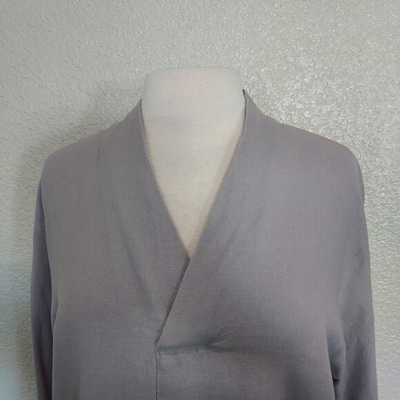 Kidoriman Linen Blend Long Sleeve Laggen Look V-Neck Size XL - Picture 3 of 12